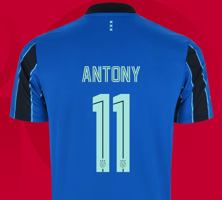 2021/22 Ajax Away Kit Soccer Jersey with ANTONY 11 printing